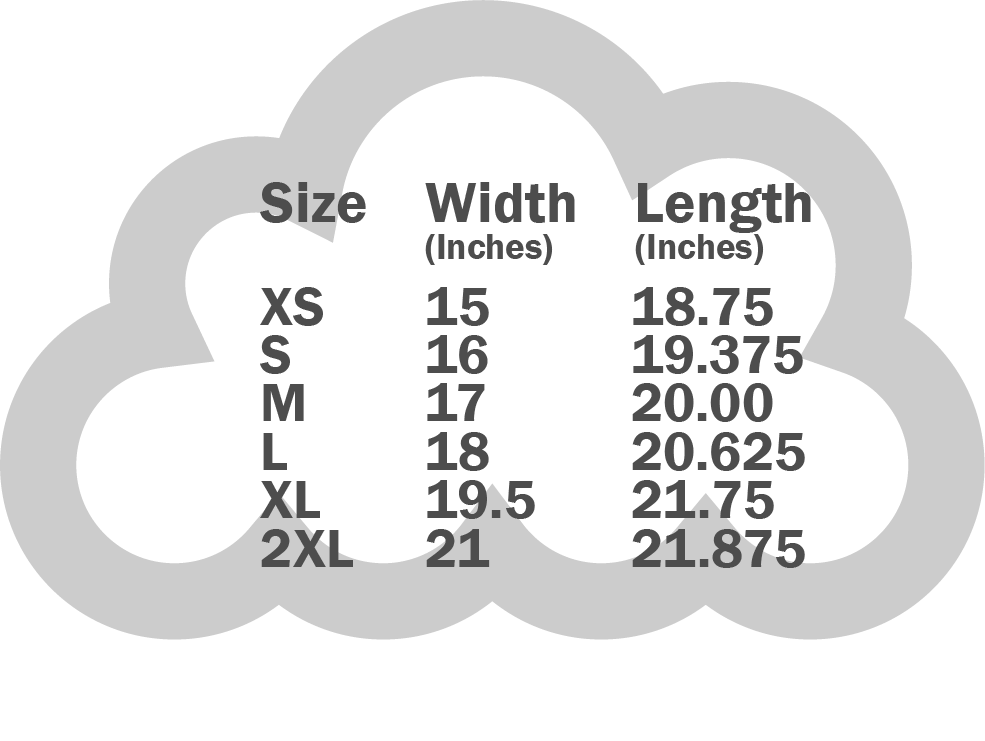 Simple Gay Apparel Crop Tank Size Chart Cloud Subtle Gay Pride Queer Fashion LGBTQ Clothing Inclusive Apparel