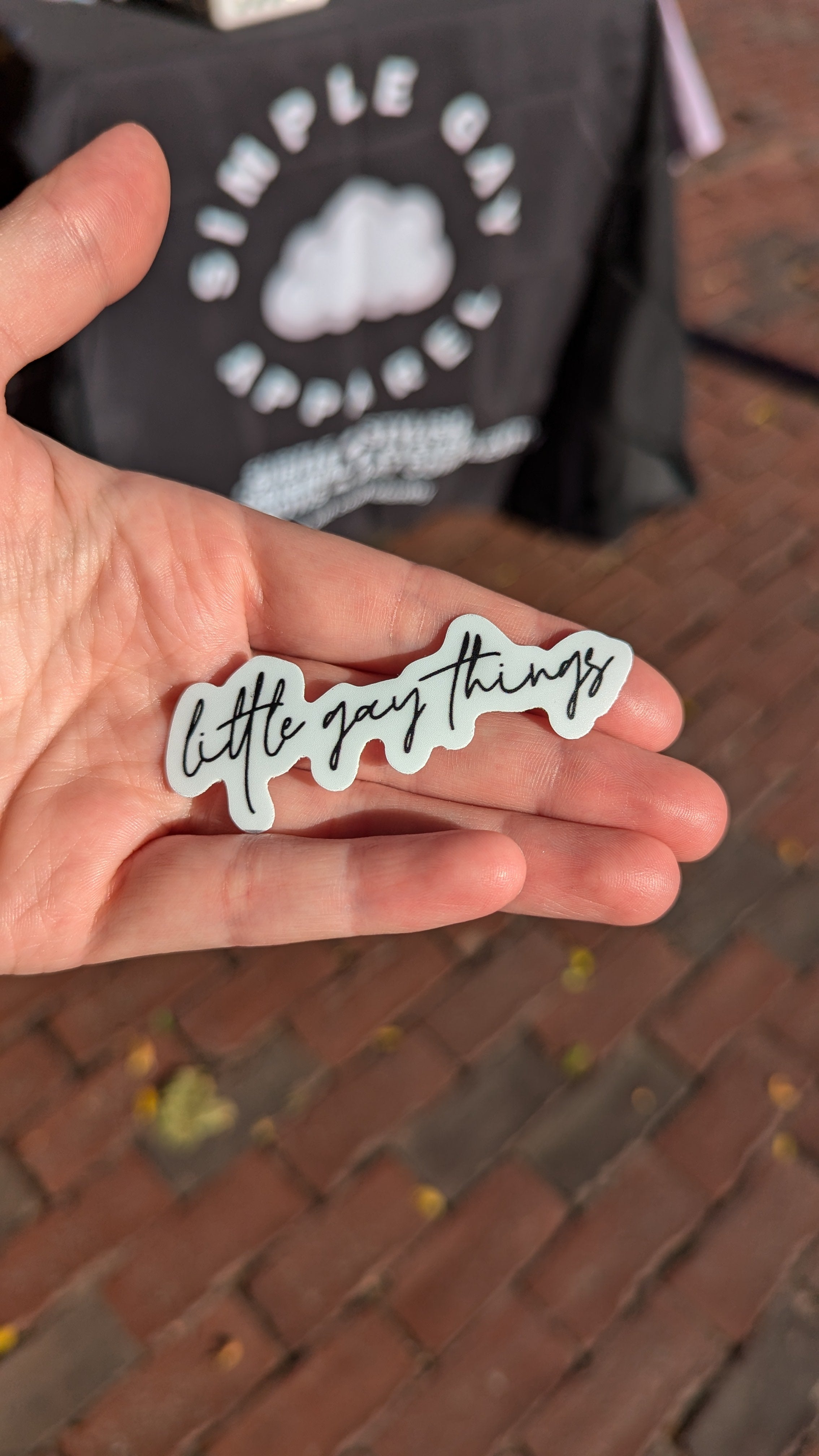 Little Gay Things Sticker Subtle Gay Pride Queer Fashion LGBTQ Clothing Inclusive Apparel