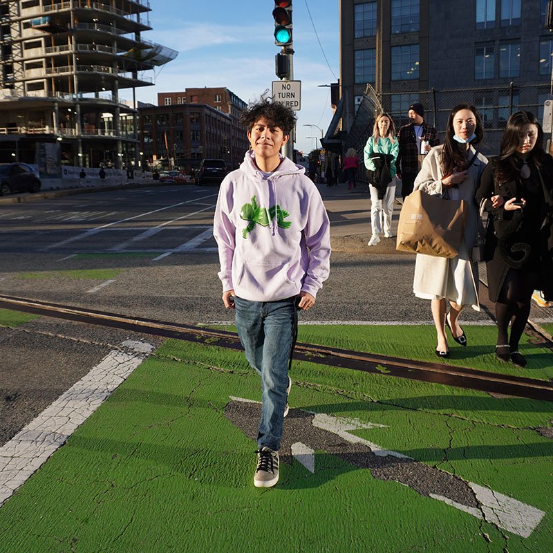 Crosswalk Walking Kermit Frog Hoodie It's Not Easy Being Gay Subtle Gay Pride Queer Fashion LGBTQ Clothing Inclusive Apparel