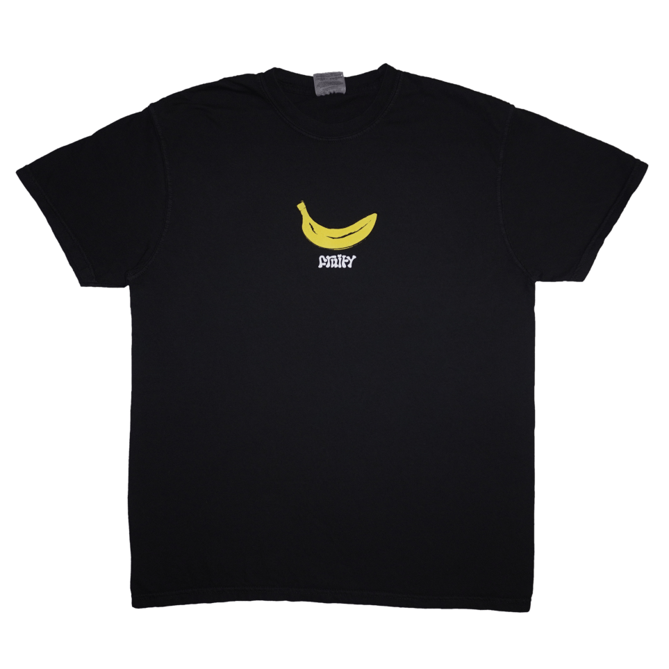 Banana Fruity Shirt Clear Background Black T-Shirt Subtle Gay Pride Queer Fashion LGBTQ Clothing Inclusive Apparel